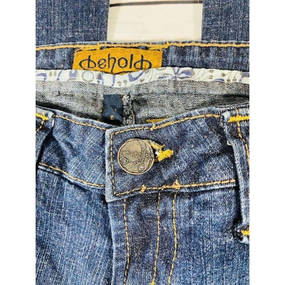 Behold Amber Jeans Juniors Size 7 Low Rise Blue Bootcut Teen Denim Pants - Picture 6 of 8